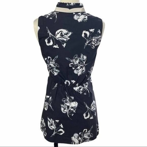 Dorothee Schumacher Sleeveless B/W  Classic Floral Blouse, Career, Coastal,  XS - Picture 5 of 9